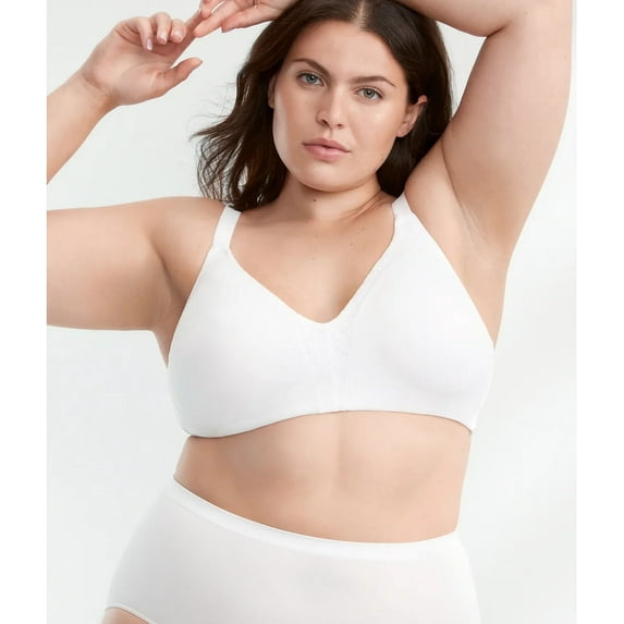 PLAYTEX White Love My Curves Shape Balconette Underwire Bra, US Large, NWOT