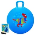 thumbnail image 1 of PLAYZAP Hopper Ball, Bouncy Ball with Handle for Kids, 18-inch Hippity Hoppity Hop Bounce Ball Toys, Sit and Bouncing Ball with Pump, Boys Girls Jumping Hopping Ball Gifts - Blue Dinosaur, 1 of 9