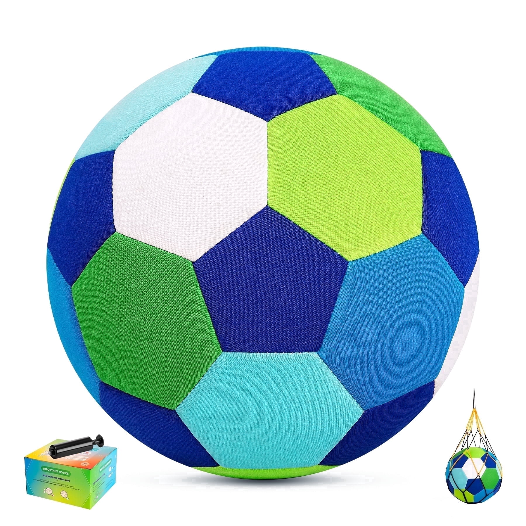 PLAYZAP Indoor Soccer Ball Size 4 – Soft, Safe & Silent Sport Toy Ball for Indoor and Yard Play – Colorful Birthday/Christmas Soccer Gift for Toddlers, Kids, Boys & Girls Ages 3-5, 5-8, 8-12