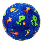PLAYZAP Kids Cartoon Dinosaur Soccer Ball, Size 3, Durable Training Ball for Backyard, Lawn, Outdoor Play, Ages 3-8