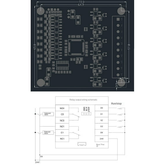 PLC Industrial Control Board Relay Module Editable Controller
