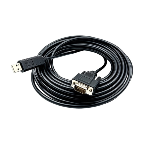 PLC Programming Cable USB to RS232 FT232 Converter Shielded Copper Conductors Plug and Play for Control Cabinet Setup