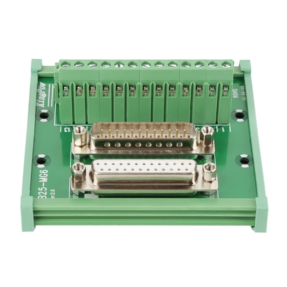 PLC Terminal Block Connector, PCB Carrier Male Female Header Wiring Special Appropriate Size DIN Rail Mount Interface Module For PLC DIN Rail Mount