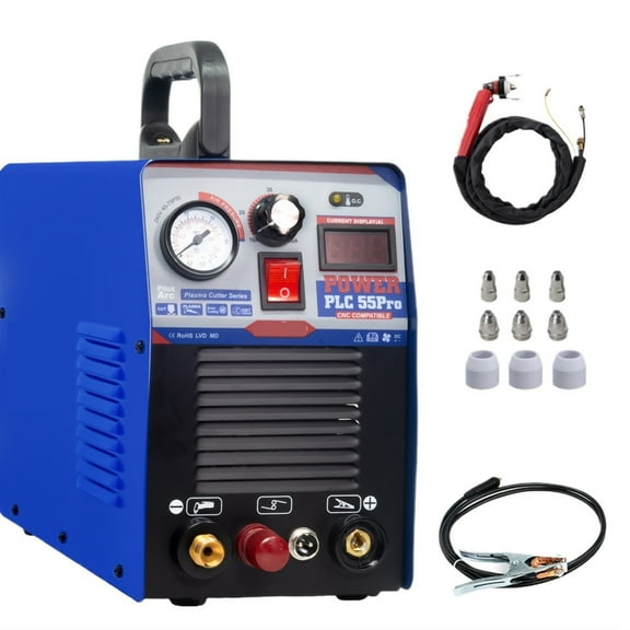 PLC55 Plasma Cutting Machine Accessoires 1-14mm 55A DC Inverter Air Plasma Cutter Arc Non Touch CNC Compatible ,Long Lasting
