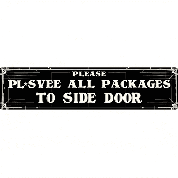 PLEASE DELIVER ALL PACKAGES TO SIDE DOOR (PL*SVEE) Metal Sign 16*4 Inches Delivery Package Home Decor