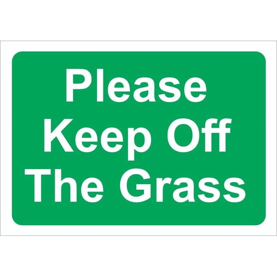 PLEASE KEEP OFF THE GRASS Metal Aluminum Sign KEEP OFF THE GRASS Metal Aluminum SignS WEATHERPROOF Size: 16 x 12 Inch