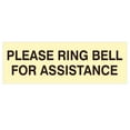thumbnail image 1 of PLEASE RING BELL FOR ASSISTANCE Sign - Ivory / Dark Brown - Large, 1 of 5