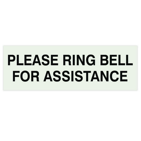 PLEASE RING BELL FOR ASSISTANCE Sign - Lt Gray - Large