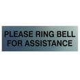 thumbnail image 1 of PLEASE RING BELL FOR ASSISTANCE Sign - Silver - Large, 1 of 5