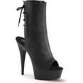 thumbnail image 1 of PLEASER DELIGHT-1018 Women's Open Toe Back Lace-Up Stiletto Ankle Booties, 1 of 4