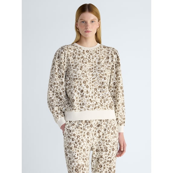 Scoop Women’s Pleat Shoulder Sweatshirt, Sizes XS-XXL - Walmart.com