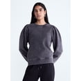 thumbnail image 1 of Scoop Women’s and Women's Plus Pleat Shoulder Sweatshirt, Sizes XS-4X, 1 of 5