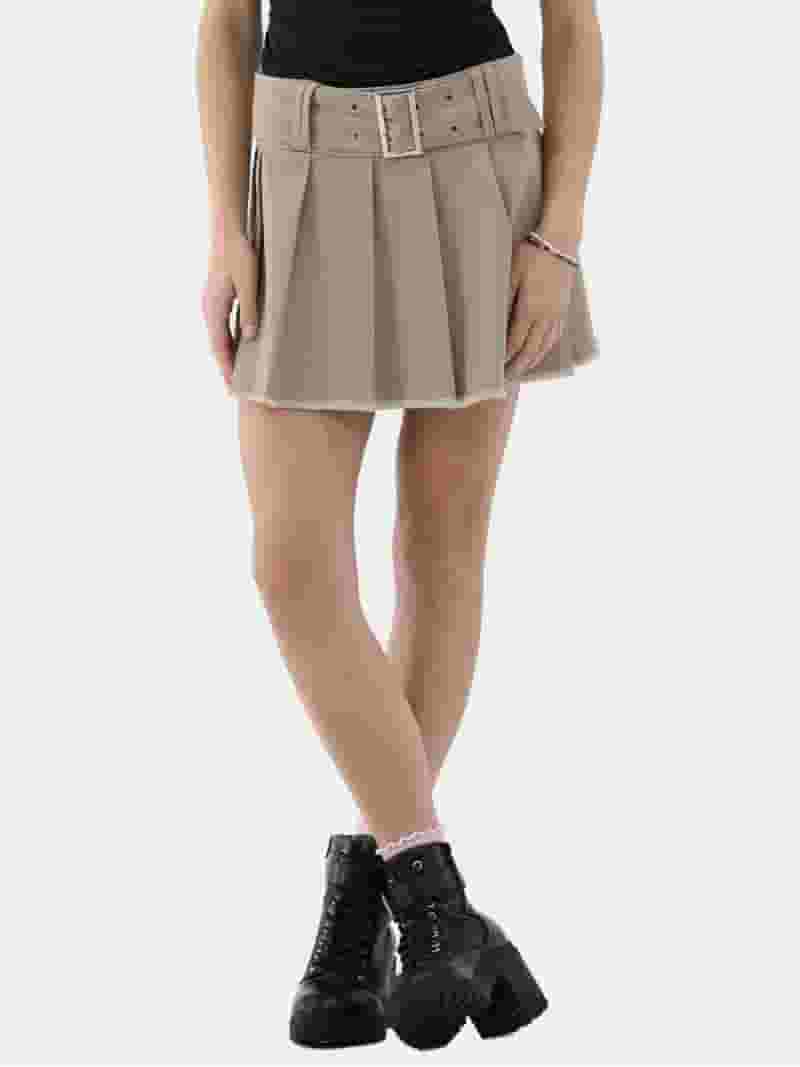 Short pleated a line skirt women 4354 Short pleated a line skirt women 4354