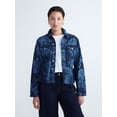 thumbnail image 1 of Free Assembly Women's and Women's Plus Pleated Peplum Denim Jacket, Sizes XS-4X, 1 of 6