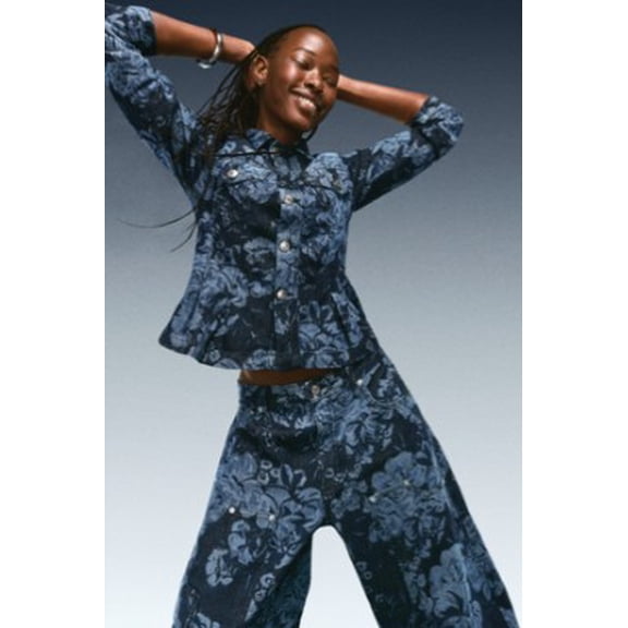 Free Assembly Women's and Women's Plus Pleated Peplum Jacket, Sizes XS-4X