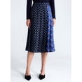thumbnail image 1 of Free Assembly Women’s and Women’s Plus Pleated Tab Waist Midi Skirt, Sizes 0-28W, 1 of 6