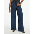 thumbnail image 1 of Scoop Women’s Pleated Wide Leg Jeans, Sizes 0-18, 1 of 6