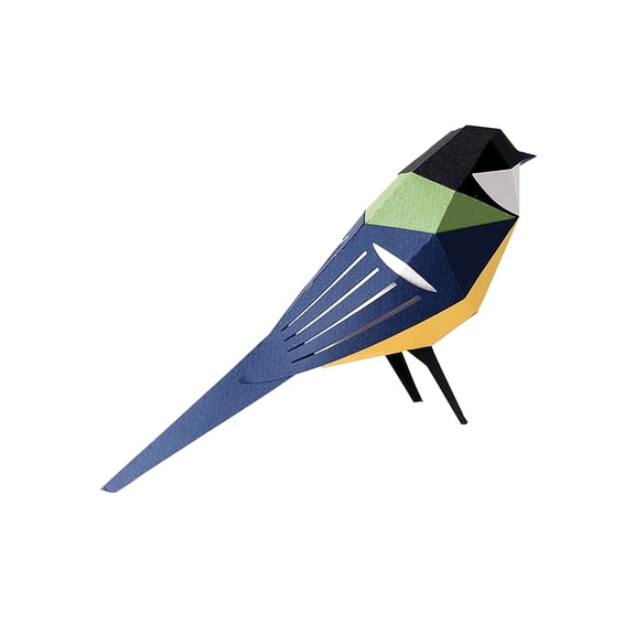 PLEGO DIY Paper Birds Figures Kits Paper Folding Kirigami Bird Kits - Great Tit