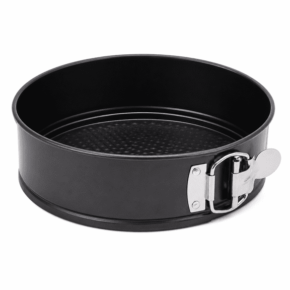 PLERISE 8 Inch Nonstick Springform Cake Pan, Leakproof Round Cheesecake Pan with Stainless Springform Buckle, Oven Safe Baking Pan for Instant Pot 6 Qt and 8 Qt Pressure Cooker, Black