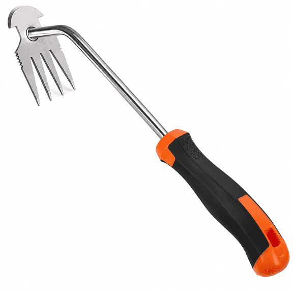 PLERISE Garden Weeder Tool, Portable Handheld Weed Remover with Comfort Rubber Grip, for Vegetable Gardening, Backyard, Farm & Uprooting Weeds