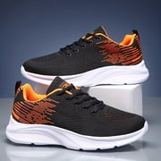 PLERISE Men's Breathable Running Shoes, Lightweight Low-Top Sneakers with Cushioned Midsole and Durable Rubber Outsole, Comfortable All-Season Sport Shoes for Gym, Jogging, and Training