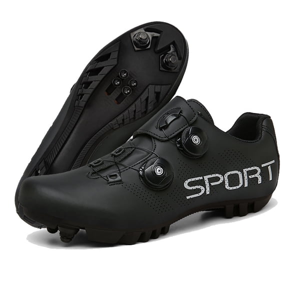 PLERISE Men’s Dual-Use Cycling Shoes – Road and Mountain Bike Self-Locking Shoes with Stiff Sole, Breathable Comfort, and Secure Pedal Grip for Performance Riding
