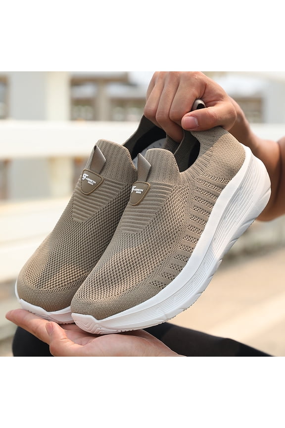 Men's Extra Wide Fit Loafers – Mesh Slip-On Sneakers with Thick Sole for Comfortable Urban Strolling, Outdoor Hiking, and Casual Spring & Summer Wear
