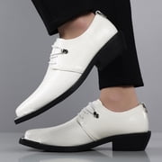 PLERISE Mens Extra Wide Loafers, Elegant Slip-On Dress Shoes for Winter Parties, Office, Casual Events, Comfortable Fit, Stylish Formal and Daily Wear