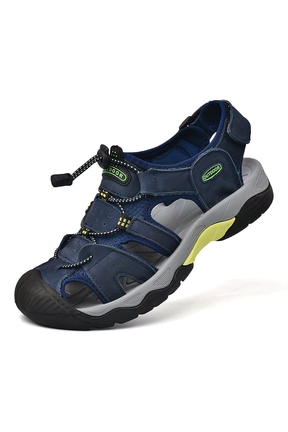Men's Handmade Sandals, Durable Sewn Casual Shoes with Non-Slip Sole for Indoor, Outdoor, Beach, and Sports Activities