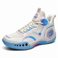 thumbnail image 1 of PLERISE Men’s High-Top Athletic Sneakers, Breathable Lightweight Mesh, Shock-Absorbing Cushion, Durable Grip for Basketball, Training, Indoor & Outdoor Courts, 1 of 10