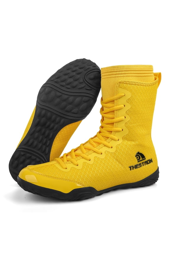 Men’s High-Top Boxing and Wrestling Shoes, Lightweight Comfortable Athletic Footwear