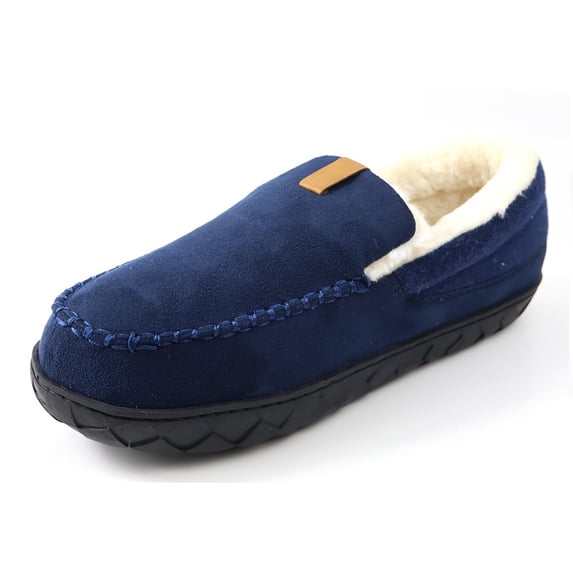 PLERISE Men’s Insulated Slip-On Plush Shoes, Warm Cozy Lined Footwear for Home and Outdoor Winter Wear, Comfortable Unisex Shoes Available in Multiple Colors
