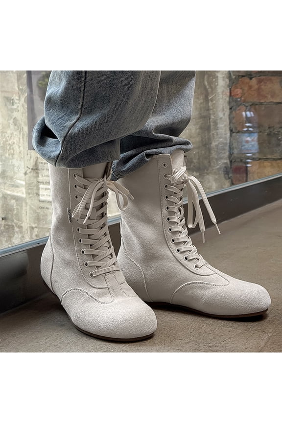 Men's Punk Style Short Boots, Stylish and Trendy Lace-Up Ankle Boots with Durable Sole for Casual Wear, Street Fashion, Travel, and Everyday Comfort