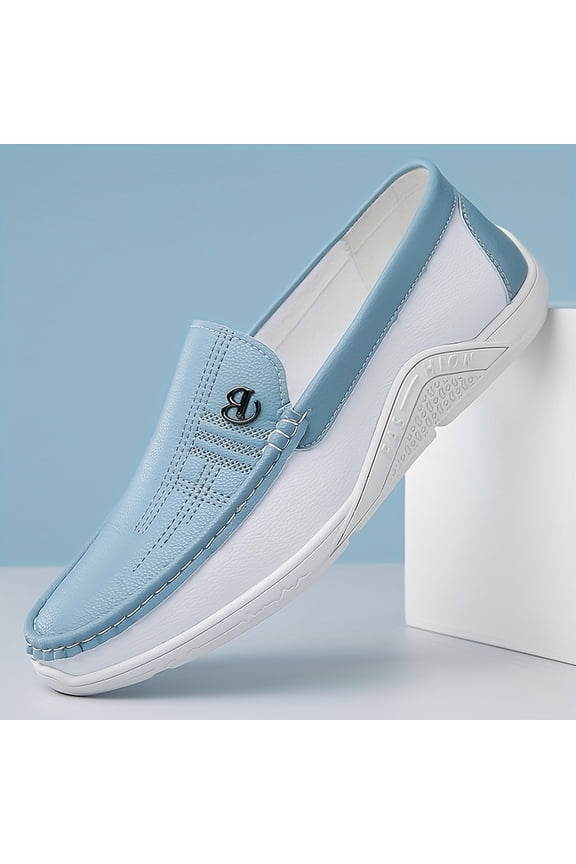 Men's Summer Casual Slip-On Loafers, Lightweight Driving Shoes with Comfortable Bean-Style Design for Everyday and Travel Wear