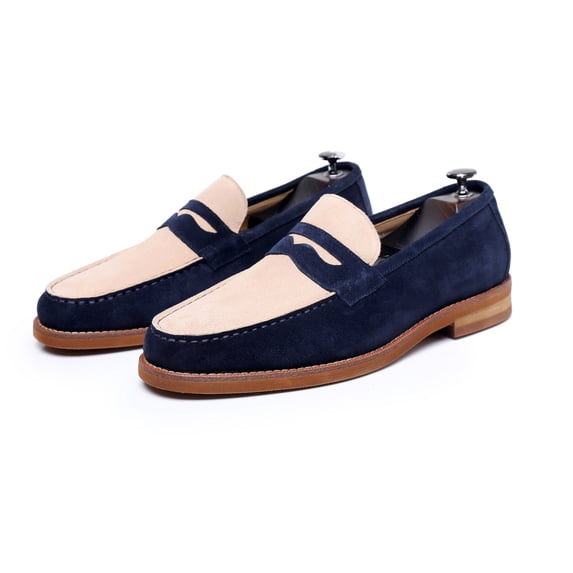PLERISE Men’s Vintage Loafers, Handmade Genuine Leather Slip-On Dress Shoes, Comfortable Business and Casual Footwear for All-Day Wear