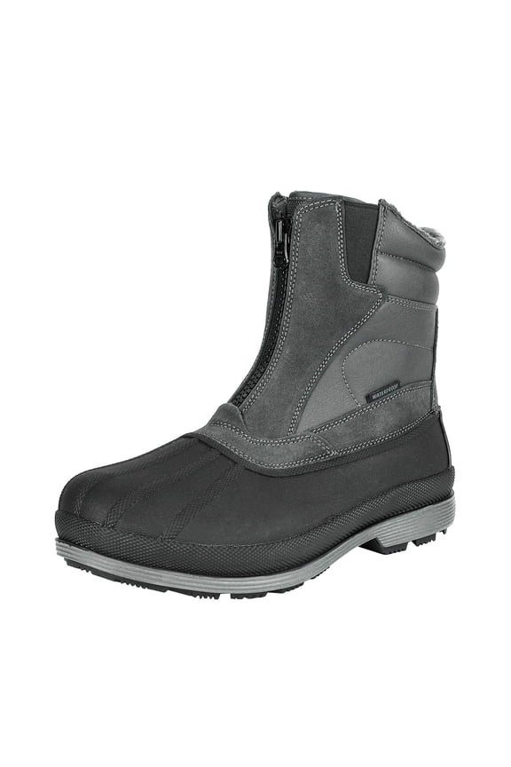 Men's Waterproof Insulated Snow Boots, Zipper Closure, Warm Winter Outdoor Boots for Hiking, Ice Fishing, Work, Hunting, Cold Weather Adventures