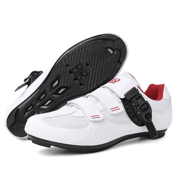 PLERISE Non-Locking Cycling Shoes for Men and Women, Hard-Soled Road & Mountain Bike Shoes, Lightweight Breathable Performance Sneakers for Outdoor Training and Riding