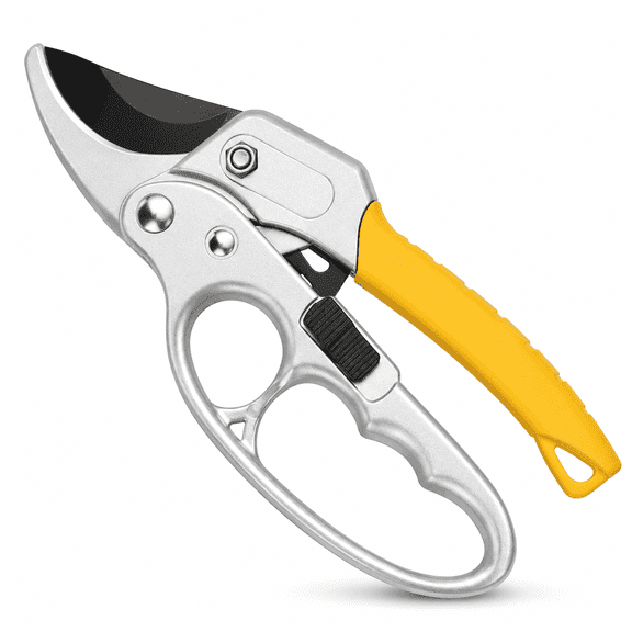 PLERISE Premium Pruning Shears Heavy Duty, Sharp Garden Clippers for Flowers Herbs Indoor Plants, 3x Easier for Arthritis, 1 Pack