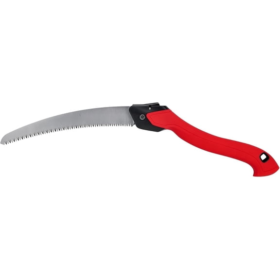 PLERISE RazorTOOTH 10 Inch Folding Pruning Saw, Curved Steel Blade with Ergonomic Non Slip Handle for Gardening Tree Trimming Camping, 1 Pack