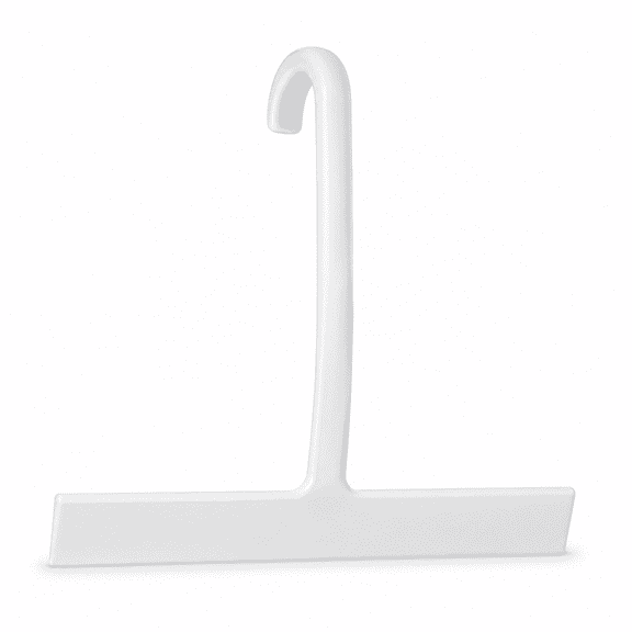 PLERISE Shower Squeegee for Glass Doors, 10 inch, Streak Free Silicone Blade Stainless Steel Core, White, 1 Pack