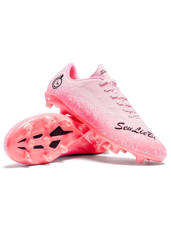 Unisex Low-Top Football Cleats, Lightweight Soccer Shoes with Shock-Absorbing Sole, Anti-Slip Studs, Breathable Upper for Training, Competition, Running, and Outdoor Sports