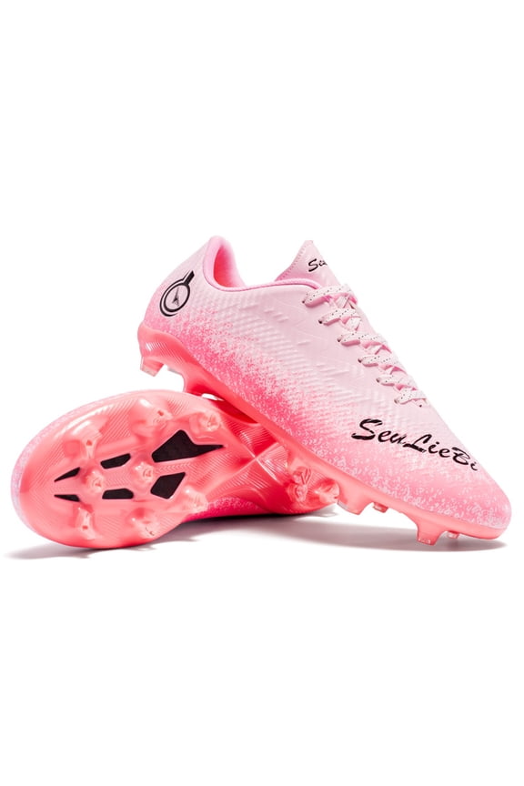 Unisex Low-Top Football Cleats, Lightweight Soccer Shoes with Shock-Absorbing Sole, Anti-Slip Studs, Breathable Upper for Training, Competition, Running, and Outdoor Sports