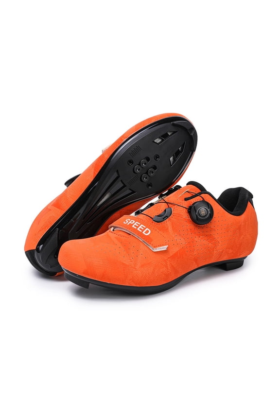 Women's & Men's Cycling Shoes, SPD Compatible with Rotating Buckle, Anti-Slip Studs, Durable Breathable Road & Mountain Bike Shoes for Outdoor Training and Competition
