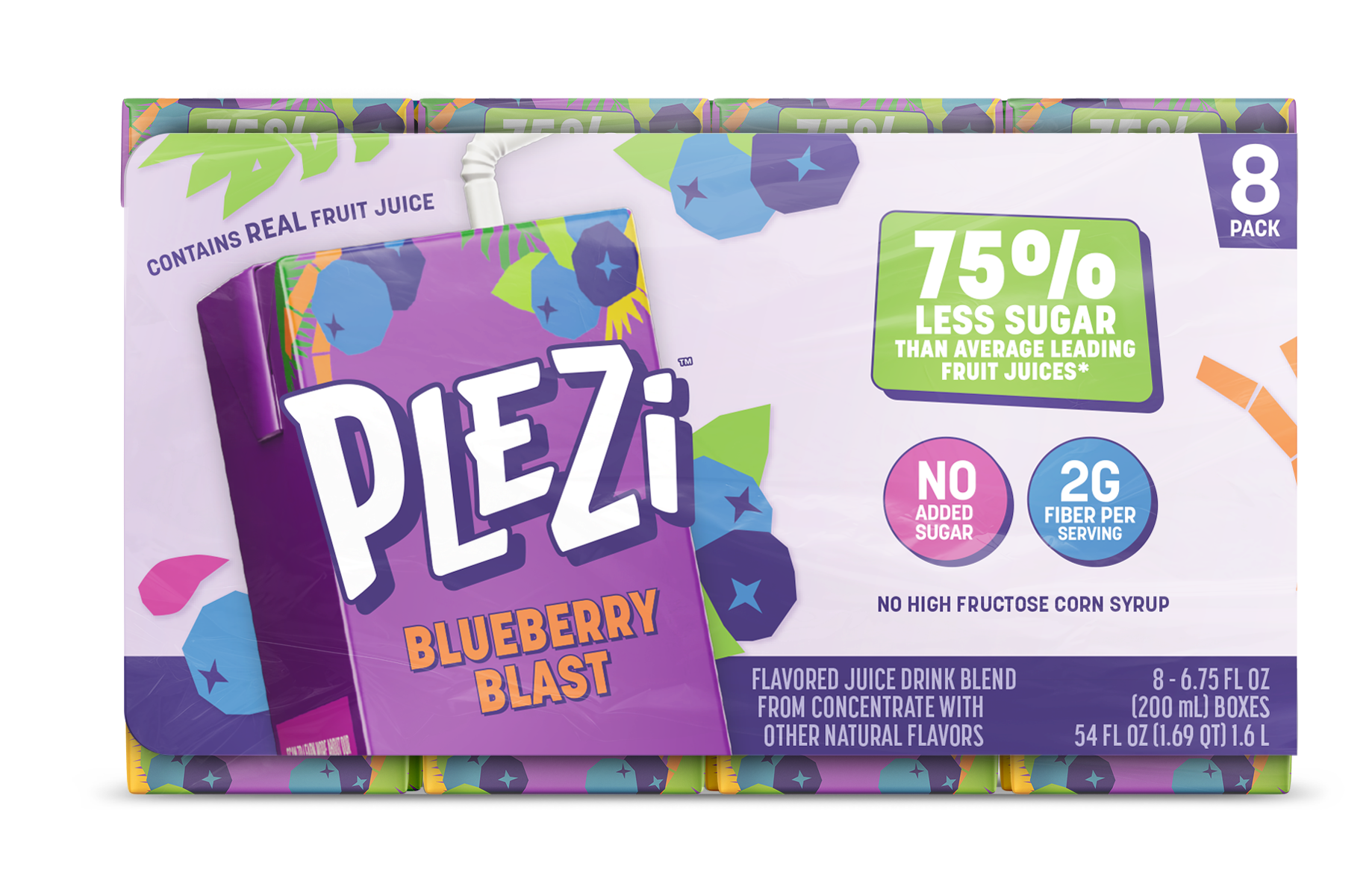 JuiceBlox Aphmau Fruit Punch Juice, 100 Fruit Juice, 6.75 fl oz, 8