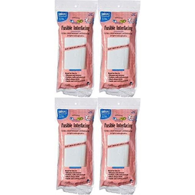 PLF36 Lightweight Fusible Interfacing, White, 15" X 3 Yards (4 Pack
