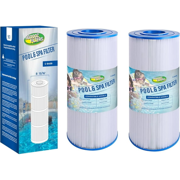 PLF90A Pool Filter Replacement for Hayward C900, CX900RE, Pleatco PA90, C-8409, Filbur FC-1292, PXC95, 90 sq.ft Cartridge (2 Pack)