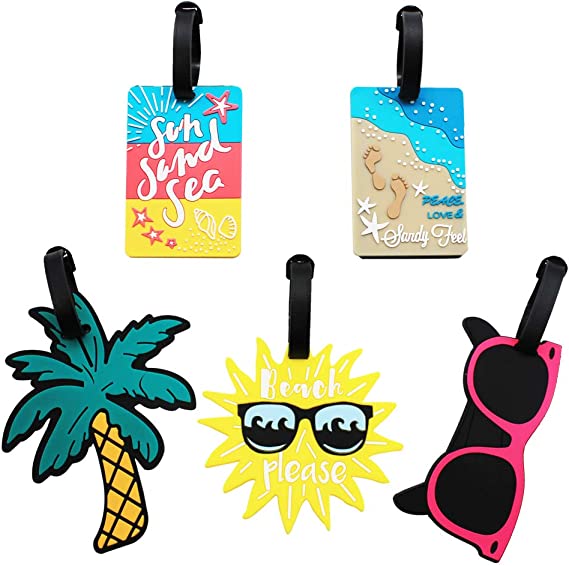 PLFL Ladies Cute Luggage Tag, Summer Beach Bag Tag Unique Travel