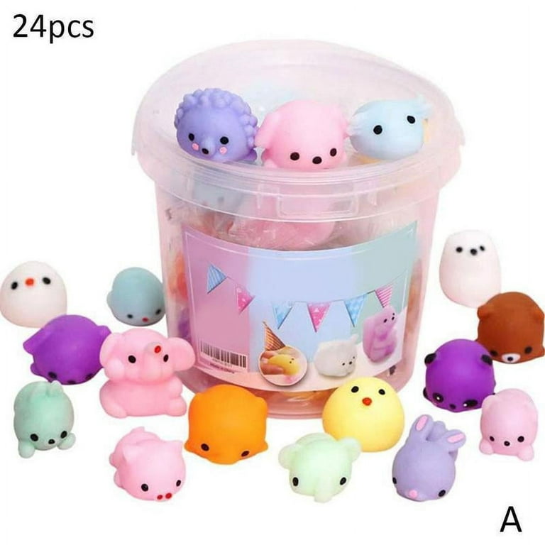 PLGEBR 1 Bucket Squishy Toy Cute Animal Antistress Ball Squeeze Stress Toys  Squishi Gift Relief Rising Toy Sticky Soft V9L4
