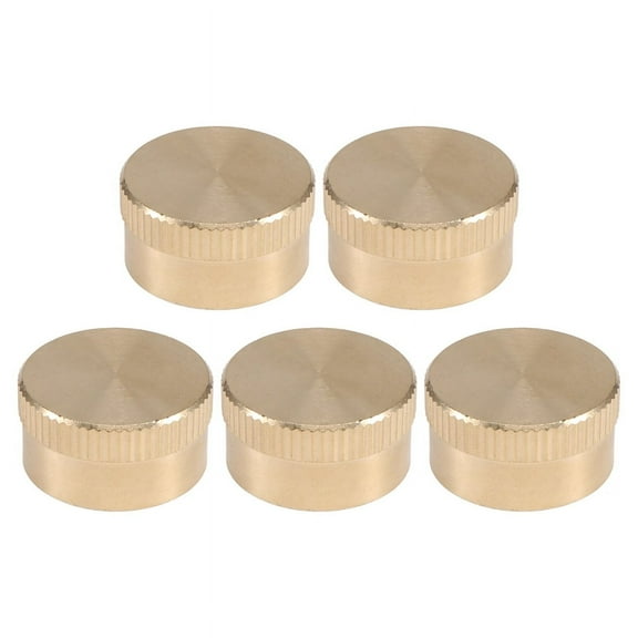 Growment 5 Pieces Solid Brass Refill Cap 1 LB Propane Bottle Cap Gas Tank Cylinder Sealed Cap Protect Cap for Outdoor Stove