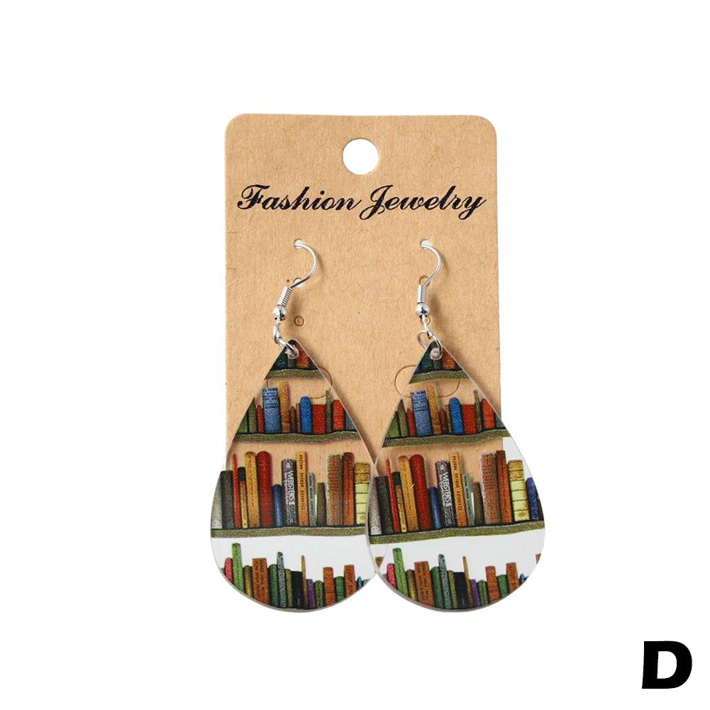 PLGEBR Book Earrings,Acrylic Book Lover Earrings,Book Nook Earrings